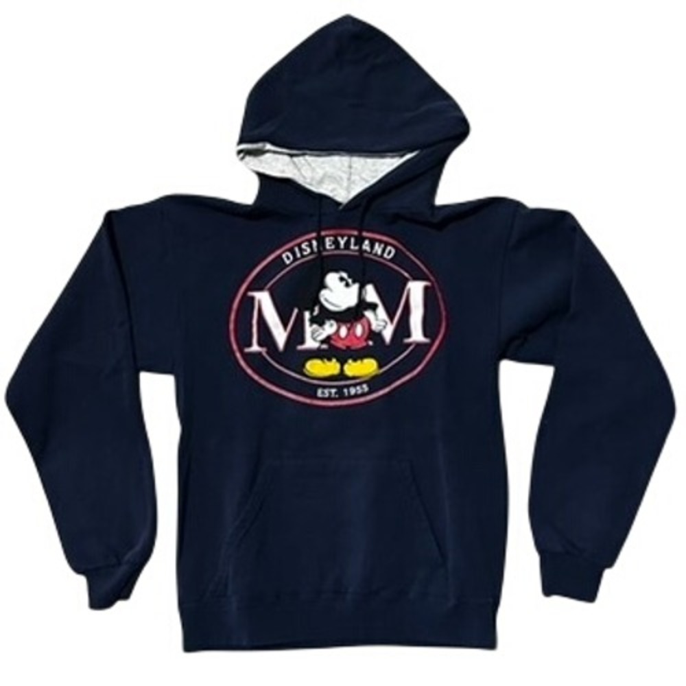 Vintage Disneyland Mickey Mouse Navy Blue Pullover Hoodie Mens - S